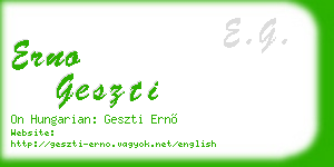 erno geszti business card