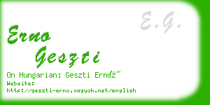 erno geszti business card